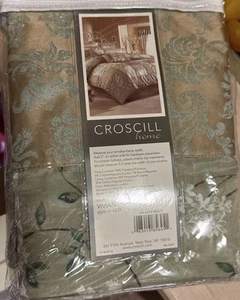 NUOVO CROSCILL foderato VALANCE PATCHWORK oro ROBINS UOVO BLU crema SAGE tenda top - Foto 1 di 4