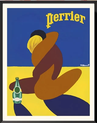 Perrier Bernard Villemot  Drink Poster Wall Art- 12X16/16X20/18X24/24X36 Foto 1 de 4