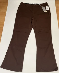 Wit & Wisdom Ab Solution High Rise Itty Bitty Boot Pants Womens Sz 18 Brown NWT - Picture 1 of 9