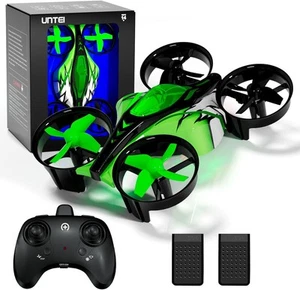 2 In 1 Mini Drones for Kids Remote Control Drone with Land Mode or Fly Green - Picture 1 of 6