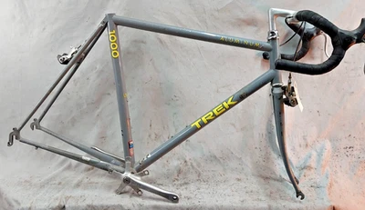 92' Trek 1000 Road Bike Frame Set Medium 56cm Shimano 105 Sakae EX USA Made Gray - Image 1 of 4