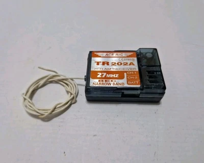 Thunder Tiger Ace RC TR202A 27MHz 2 Channel AM Radio Receiver EB4 TS4N Nitro RC  - Image 1 of 4