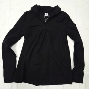 Petit Bateau Gathered Front Long Sleeve Black Cotton T Shirt 16 ans XS/S - Picture 1 of 9