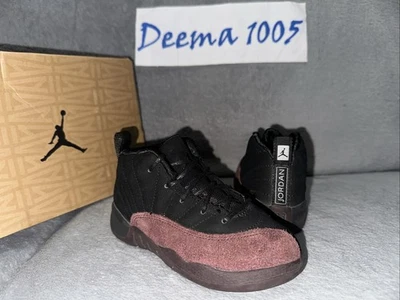 Zapatos retro Air Jordan 12 para niños pequeños 'A Ma Maniére x' FB2687 001 - Talla 10C Foto 1 de 4