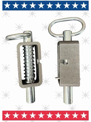 Heavy Duty Weld On Spring Latch Hardened Plunger Gate Pin Replacement B2598LP 2* - Image 1 of 4