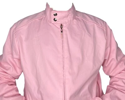 Abrigo Chaqueta de Golf Izod Rosa Mediano M 4 6 8 Pequeño S Cremallera Completa Bolsillos a Presión Foto 1 de 4