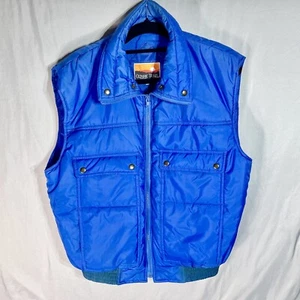Ozark Trail Mens Vest Medium Puffer Y2K Blue Puffer 80s Back To Future Vintage - Picture 1 of 10