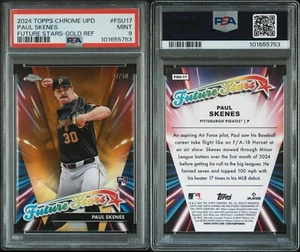 Paul Skenes 2024 Topps Chrome Upd Future Stars Gold Refractor /50 PSA 9 Rookie - Picture 1 of 3