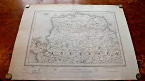 Original 1899 Ordnance Survey Map Holyhead Anglesey Amlwch Llanerchymedd Lligwy - Picture 1 of 2