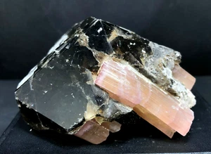Very Unique Quality Tourmaline with Quartz Specimen @Afghan 237 Grams - Picture 1 of 6