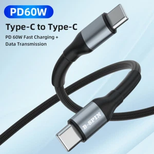 Cargador de carga rápida con cable B-SPIN 60W tipo C a tipo C para Samsung iphone 16 15 - Imagen 1 de 13