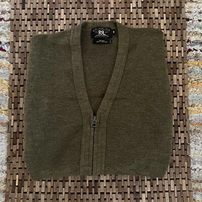 RRL Ralph Lauren Double RL Shawl Collar Cardigan Chore Sweater Tan Men’s Medium - Image 1 of 4
