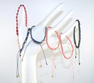 Bracciale cordino annodato fatto a mano stile macramè/macramè arte surf regolabile - Foto 1 di 22