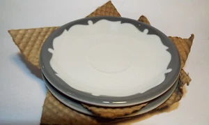 2 - RARE SHENANGO 1957 NOS GREY FLAME EVERGLADE DEMITASSE SAUCER RESTAURANT WARE - Picture 1 of 6