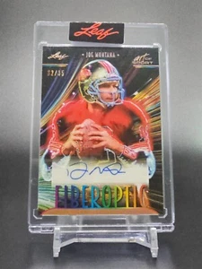 2023 Leaf Art of Sport Joe Montana Fiberoptic Auto /35 49ers - Picture 1 of 3