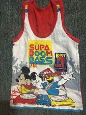 BOYS MICKEY MOUSE & DONALD DUCK TOP BNWOT FREE POST (F11) BOYS SINGLET RED