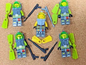 LEGO Minifigure Atlantis Underwater Army 5 minifig lot diver speargun - Picture 1 of 8