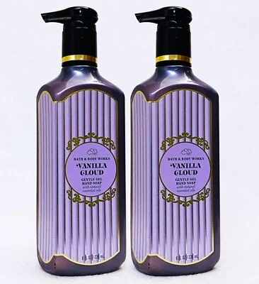 2 Bath & Body Works VANILLA CLOUD Gentle Gel Hand Soap Liquid Wash 8 oz - Image 1 of 2