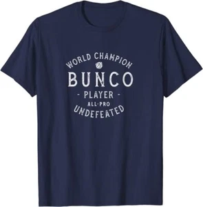 Retro World Champion Bunco Player Undefeated T-Shirt *NEW 10 Colors* - Picture 1 of 11