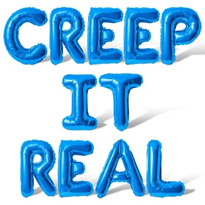 CREEP IT REAL Letra Globo Banner - 16" Globos Decoraciones Fiesta Halloween Foto 1 de 4