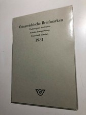 1981 Austria Folder Jahermappe Libro Francobolli Briefmarken Yearbook Year Mappe