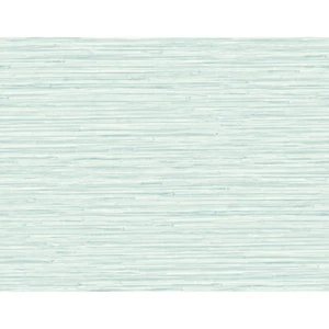 2988-70302 Rushmore Aqua Blue Faux Grasscloth Transitional Wallpaper Vinyl Unpa - Picture 1 of 3