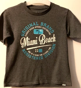 Miami Beach Original Brand Gray T-Shirt Boys Size 5T – Short Sleeve Pullover Tee - Picture 1 of 8