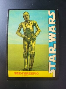 1977 Wonder Bread Star Wars See-Threepio C3PO Card #7.......