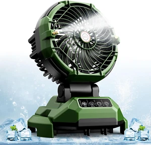 Portable Misting Fan with 4 Wind/Mist Modes, 30000Mah Rechargeable Battery Opera - Picture 1 of 8