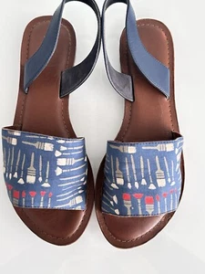 Sandalias de verano Seasalt talla 5 para mujer cuero artista pincel pinceles - Imagen 1 de 8
