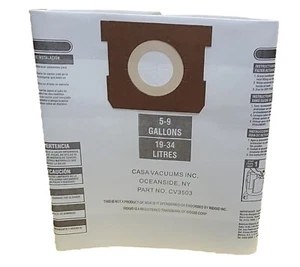Bolsas de filtración estándar Shop Vac 5-8 galones-3PK-90661 se adaptan a todos los tamaños de tanque - Imagen 1 de 1