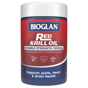Bioglan Red Krill Oil Double Strength 1000mg 60 Cápsulas Blandas Salud del Corazón - Imagen 1 de 1