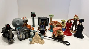 Star Wars Happy Meal Toys anni 90 Phantom Menace PEZ Boba Fett Yoda Anakin Maul - Foto 1 di 2