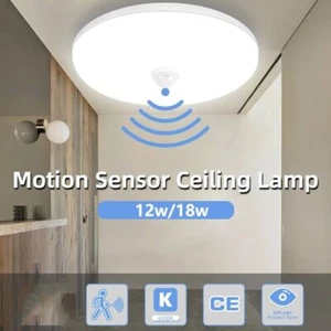 Round Motion Sensor Ceiling Light Cool White Down lamp Hallway - Picture 1 of 14
