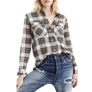 J.Crew Damen 6P Kariertes Button Down Hemd Mehrfarbig Baumwollmischung Langarm - Bild 1 von 8