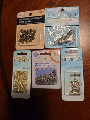 Cuentas espaciadoras cierres de barril y cierres de palanca componentes para hacer joyas nuevos Foto 1 de 4