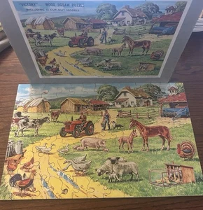 Vintage - The “Victory” Farmyard Wood Puzzle - 12 Cut-Out Models - Complete - Picture 1 of 12