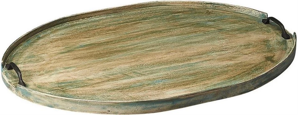 Rustic Mango Wood Oval Serving Tray - Image 1 of 1