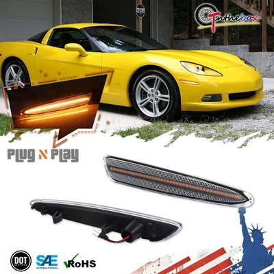 Luces de señalización LED transparentes Plug & Play para Chevrolet Corvette C6 2005-13 Foto 1 de 4