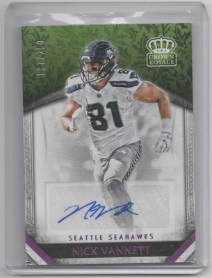 2016 Panini Preferred Crown Royale Football Card #39 Nick Vannett Rookie Auto RC - Image 1 of 2