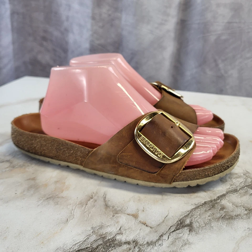 Birkenstock Madrid Big Buckle 皮革凉鞋拖鞋 41 L10 M8 码 — 第 1/4 张图片