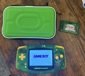 Zelda Translúcido Verde Retroiluminado IPS Nintendo Gameboy Advance GBA V5 Carro Bolsa - Imagen 1 de 4