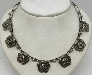 Georg Jensen Wendel Sterling Silver Choker Necklace Denmark 5B 15 inch - Picture 1 of 10