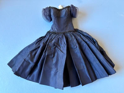 Vestido de tafetán vintage original Madame Alexander Cissy 1955 azul marino Foto 1 de 4