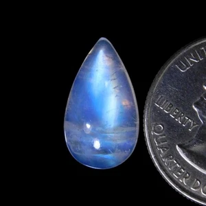 AAA Quality Milky Flashy Rainbow Moonstone Cabochon Gemstone 17.5x10x5.4mm 6.7Ct - Picture 1 of 3