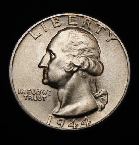1944 Washington Quarter, BU++++ Cover