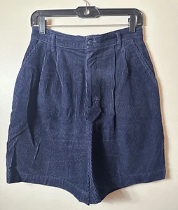 Princeton Club Shorts Womens 10 Blue Corduroy Dark Academia Preppy Vintage 90s - Picture 1 of 9