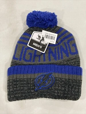 Tampa Bay Lightning Hockey NHL Fan Favorite Gorro Tejido con Pom Nuevo con Etiquetas Foto 1 de 2