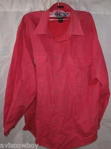 EDDIE BAUER Pink Denim 100% Cotton Button Up Shirt Men's M - Picture 1 of 3