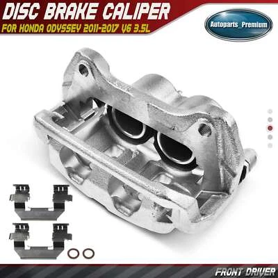 Суппорт переднего дискового тормоза водителя с кронштейном для Honda Odyssey 2011 2012-2017 3,5 л - Изображение 1 из 4